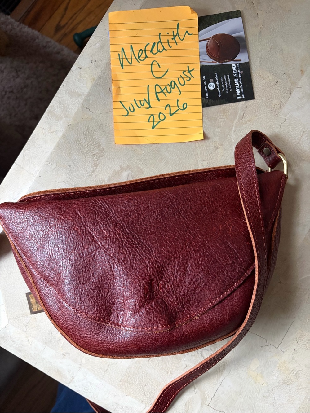 Portland Leather Medium Koala in Nutmeg